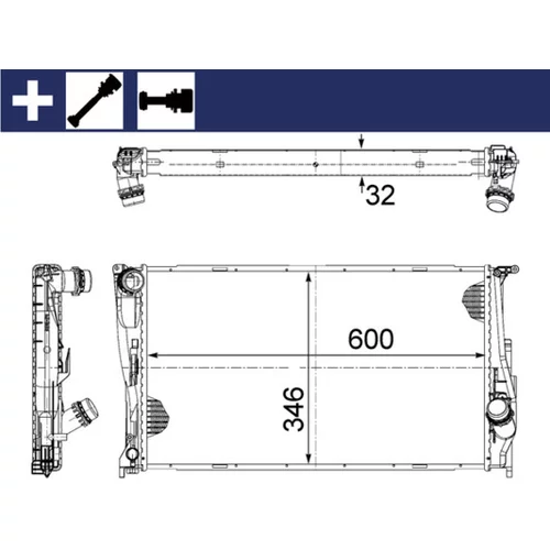 Chladič motora CR 1083 000S /MAHLE/