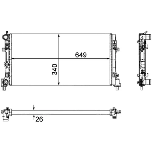 Chladič motora MAHLE CR 1096 000P