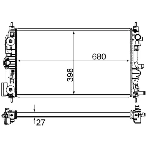 Chladič motora MAHLE CR 1238 000S