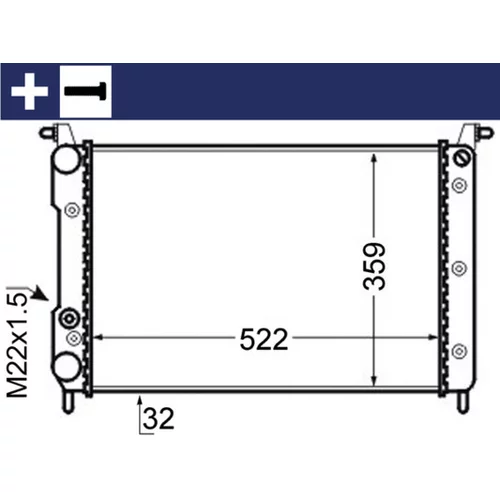 Chladič motora MAHLE CR 130 000S