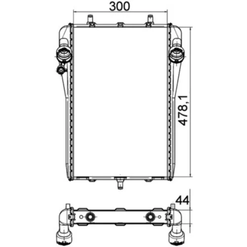 Chladič motora CR 1397 000P /MAHLE/ - obr. 1