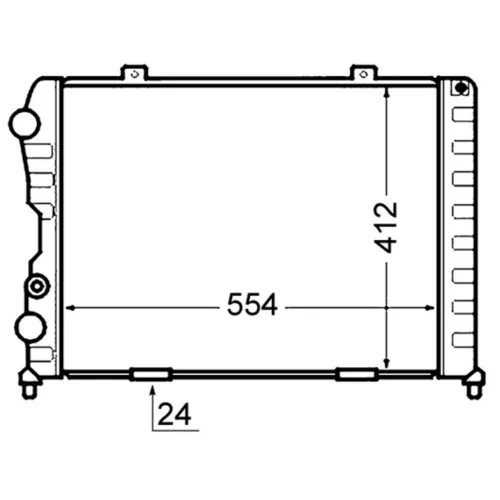 Chladič motora MAHLE CR 1408 000S - obr. 1