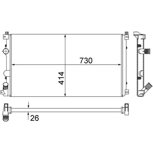 Chladič motora MAHLE CR 1683 000S