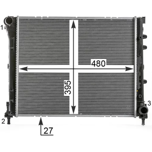 Chladič motora MAHLE CR 2000 000P - obr. 13