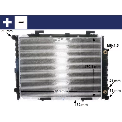 Chladič motora MAHLE CR 2204 001S