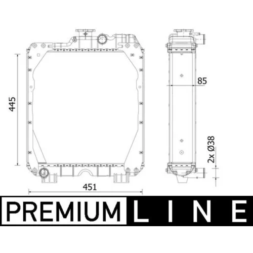 Chladič motora MAHLE CR 2288 000P