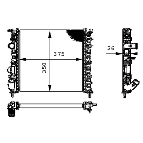 Chladič motora MAHLE CR 308 000S - obr. 18