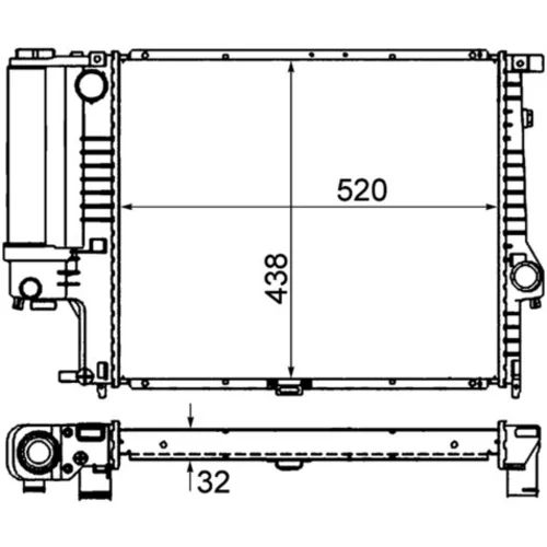 Chladič motora MAHLE CR 327 000P - obr. 1