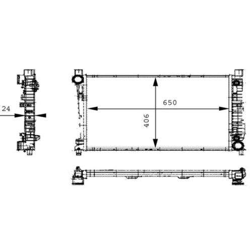 Chladič motora MAHLE CR 387 000P - obr. 1