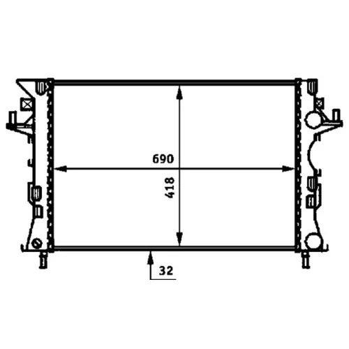 Chladič motora MAHLE CR 461 000P - obr. 1