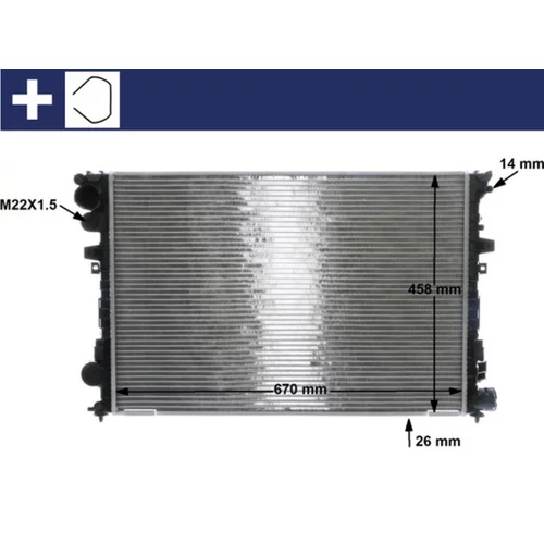 Chladič motora MAHLE CR 587 000S