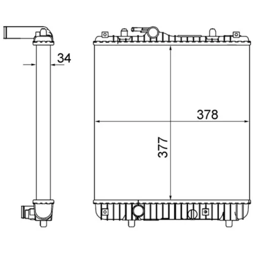 Chladič motora MAHLE CR 837 001S