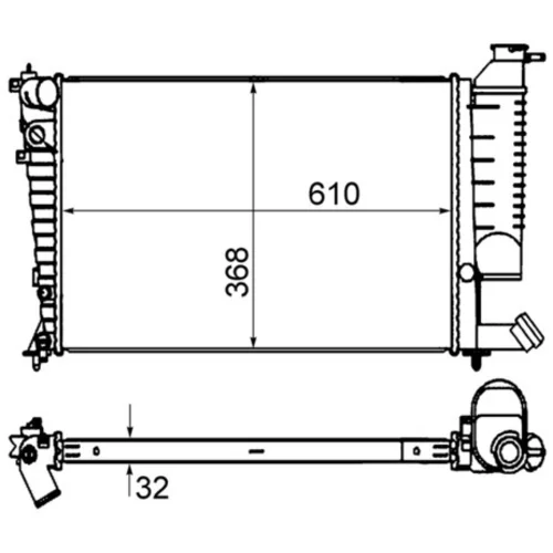 Chladič motora MAHLE CR 849 000S