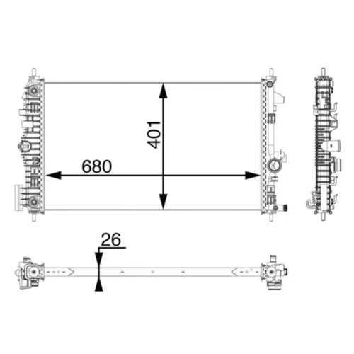 Chladič motora MAHLE CR 927 000P - obr. 1