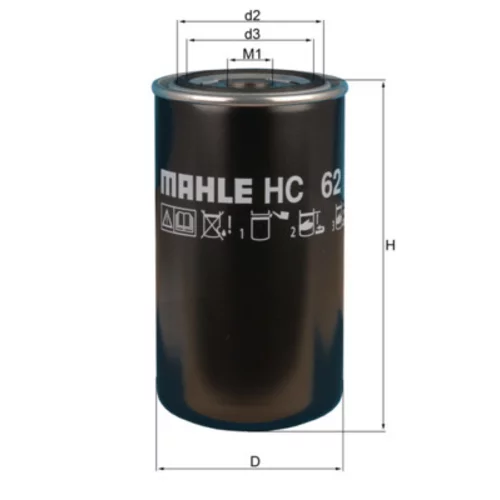 Hydraulický filter automatickej prevodovky MAHLE HC 62