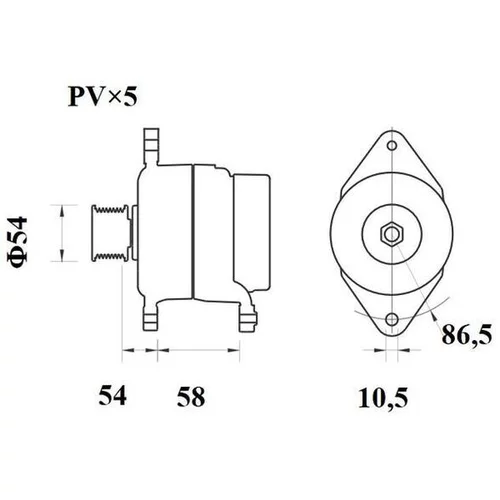 Alternátor MAHLE MG 451 - obr. 3