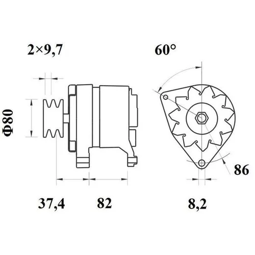 Alternátor MAHLE MG 592 - obr. 1