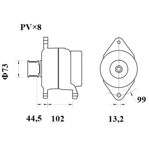 Alternátor MAHLE MG 815 - obr. 1