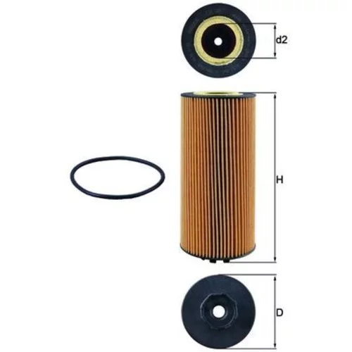 Olejový filter MAHLE OX 987D - obr. 2