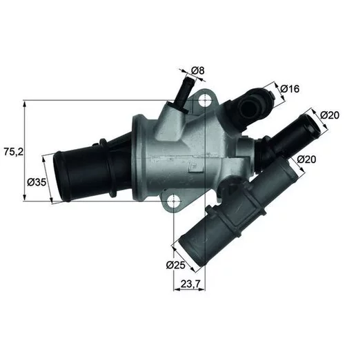 Termostat chladenia MAHLE TI 165 88 - obr. 2