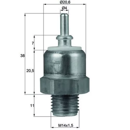 Teplotný spínač ventilátora chladenia MAHLE TSW 45