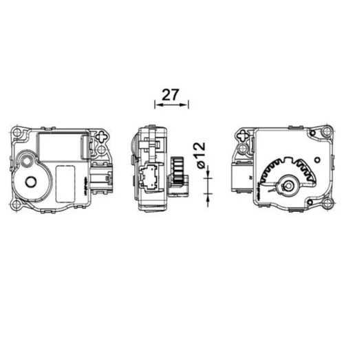 Nastavovací prvok zmiešavacej klapky AA 59 000P /MAHLE/ - obr. 1