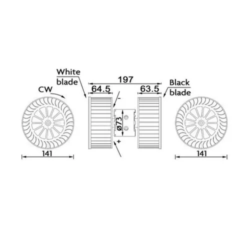 Vnútorný ventilátor MAHLE AB 192 000S - obr. 1