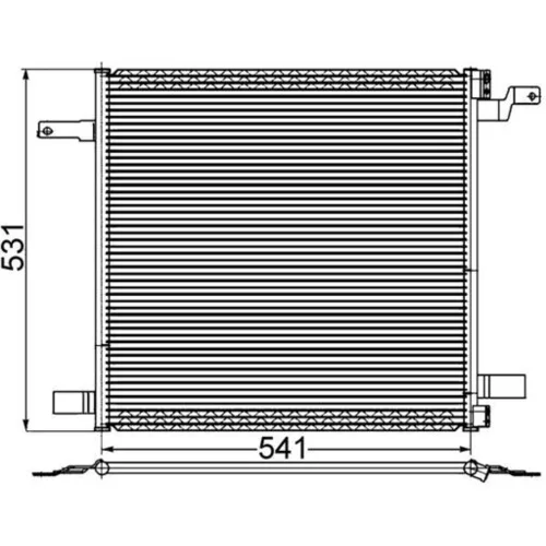 Kondenzátor klimatizácie MAHLE AC 259 001S - obr. 1