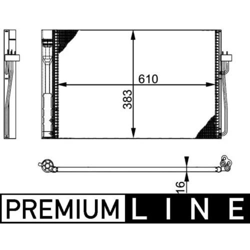 Kondenzátor klimatizácie MAHLE AC 345 000P