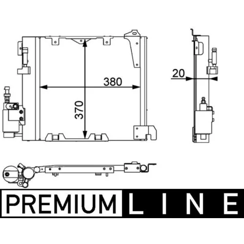 Kondenzátor klimatizácie MAHLE AC 349 000P