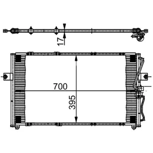 Kondenzátor klimatizácie MAHLE AC 379 000S - obr. 1