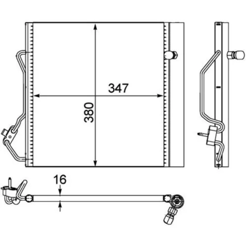 Kondenzátor klimatizácie AC 451 000P /MAHLE/ - obr. 1