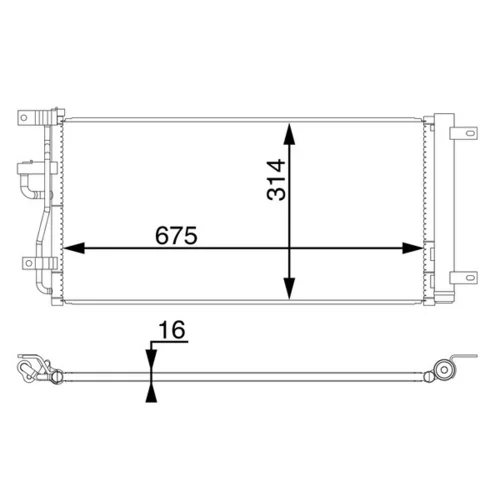 Kondenzátor klimatizácie MAHLE AC 66 000S