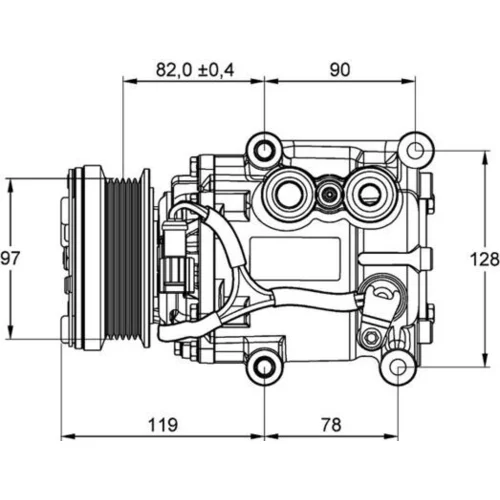 Kompresor klimatizácie MAHLE ACP 22 000P - obr. 1