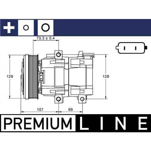 Kompresor klimatizácie MAHLE ACP 855 000P