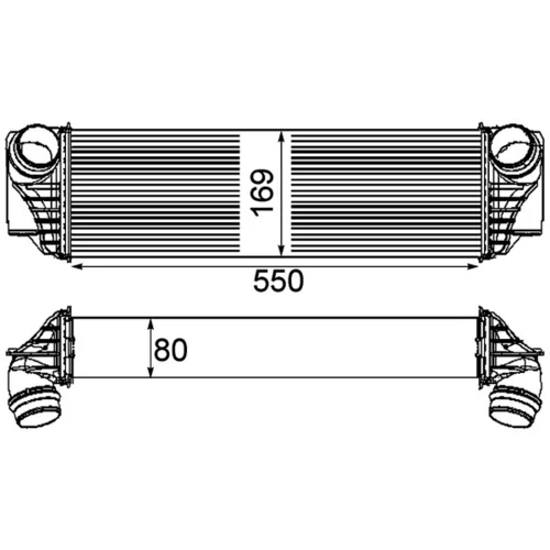 Chladič plniaceho vzduchu CI 185 000P /MAHLE/ - obr. 1