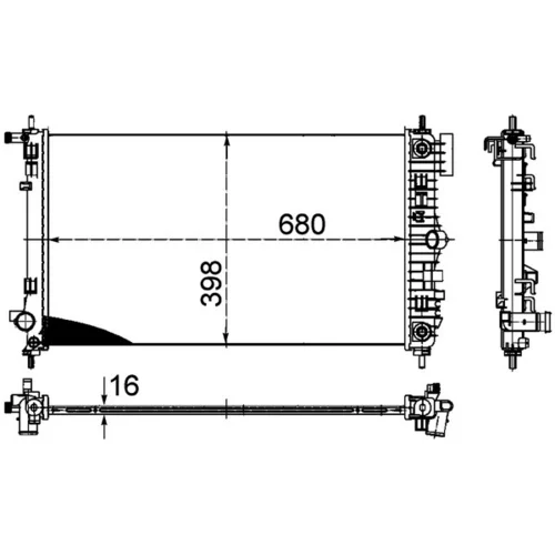 Chladič motora MAHLE CR 1098 000P