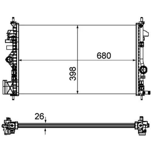 Chladič motora MAHLE CR 1102 000P - obr. 1