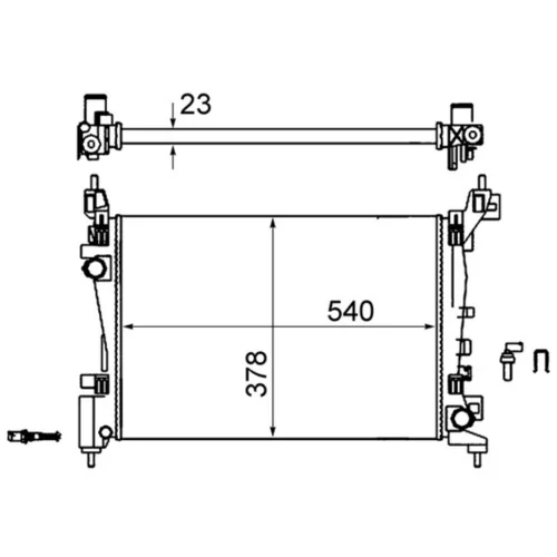 Chladič motora CR 1182 000S /MAHLE/ - obr. 1