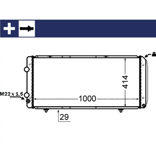 Chladič motora MAHLE CR 1430 000S