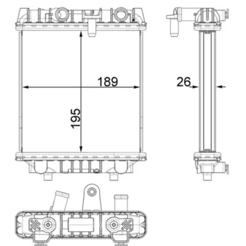 Chladič motora MAHLE CR 1966 000P - obr. 3