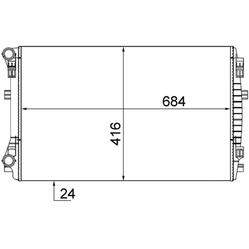 Chladič motora MAHLE CR 2054 001S