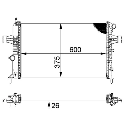 Chladič motora MAHLE CR 227 000P - obr. 1