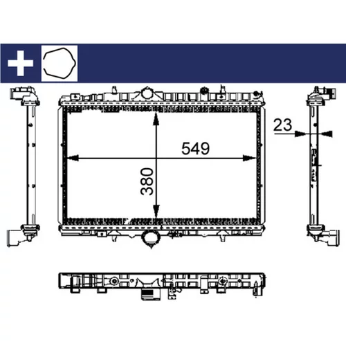 Chladič motora MAHLE CR 392 000S