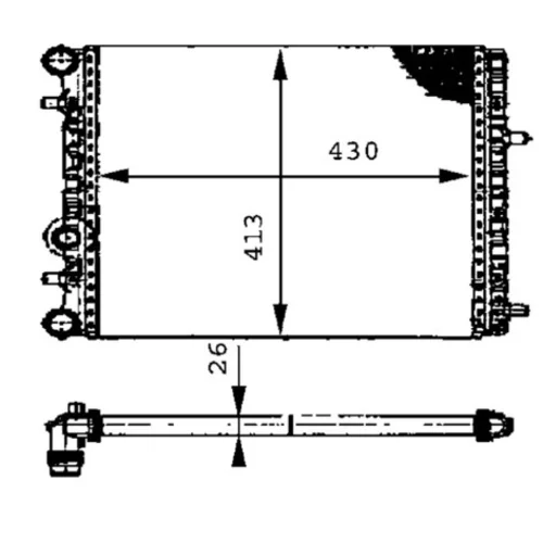 Chladič motora MAHLE CR 454 000S - obr. 1