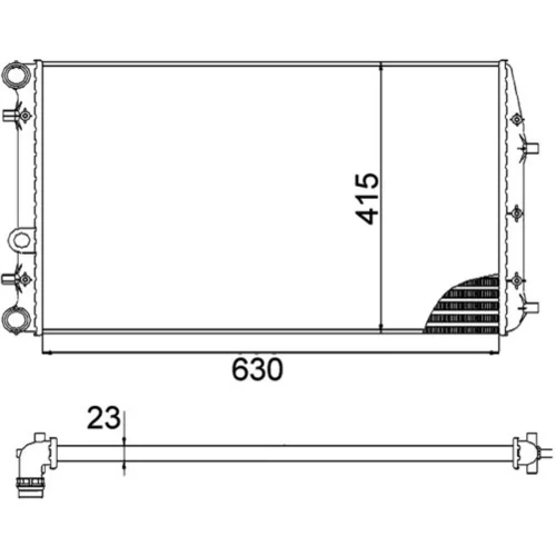 Chladič motora MAHLE CR 505 000P - obr. 1