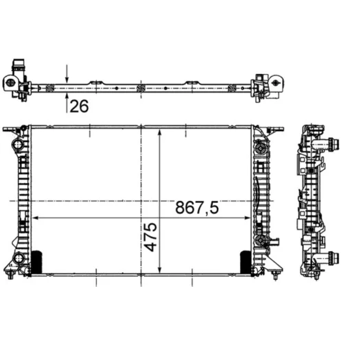 Chladič motora MAHLE CR 910 000S