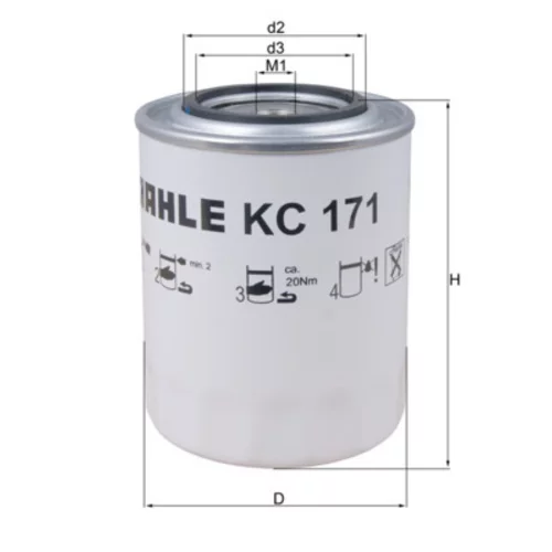 Palivový filter MAHLE KC 171