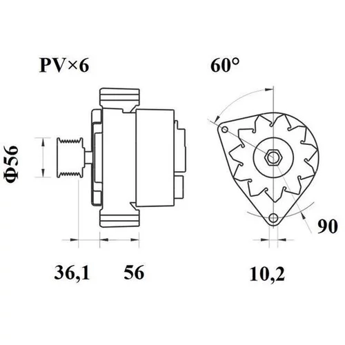 Alternátor MAHLE MG 22 - obr. 4