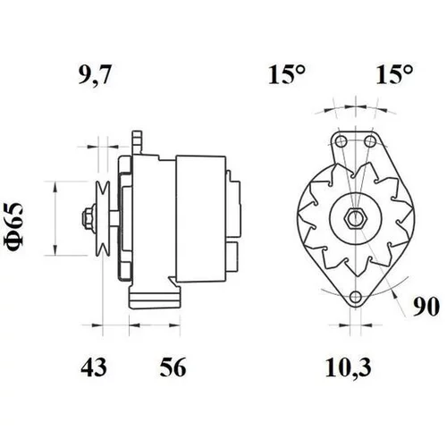 Alternátor MAHLE MG 45 - obr. 1